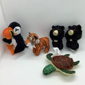 Mixed Mini Plush Toy Lot National Geographic and Iceland Air Set of 5 Small Toy